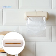 PEK-Solid Color Plastic Wall-mounted Garbage Bag Storage Box Container Dispenser