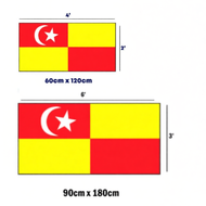 Selangor Flag / Bendera Selangor ( 2 x 4 Feet) 60cm x 120cm / ( 3 x 6 Feet) 90cm x 180cm