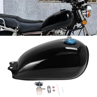 9L 2.4 Gal Universal Cafe Racer Motorcycle Gas Fuel Tank Retro Vintage with Oil Tank Cap Cover For S