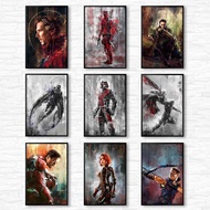 Wall Art Poster Print Painting Wall Pictures For Home Decor Marvel Avenger Movie Superhero Deadpool Iron Spider Man