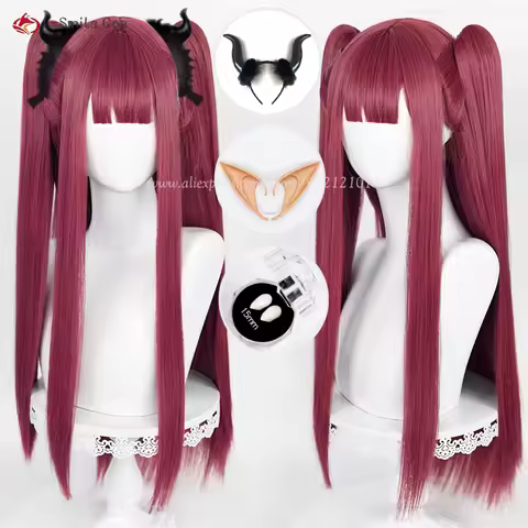 Anime Marin Kitagawa Cosplay Wig 75cm Red Ponytails Wigs For Women Rizu Kyun Cosplay Wig Heat Resist