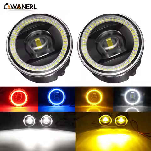 2 X Car Fog Light LED Angel Eye DRL Daytime Running Lamp 30W 12V For Nissan X-Trail Versa Tiida NV20