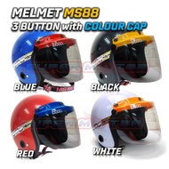 Motorcycle Helmet 【MS88】 (100% ORIGINAL) | MELMET MS88 3-Button with Colour Cap