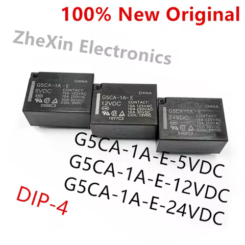 5-10PCS/Lot G5CA-1A-E-5VDC 、G5CA-1A-E-12VDC 、G5CA-1A-E-24VDC DIP-4 New Electromagnetic Relay G5CA-1A