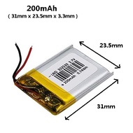 Rechargeable Battery 302530 Battery 200mAh Li-Polymer 3.7V For Replacement Bluetooth Device Toys Bea