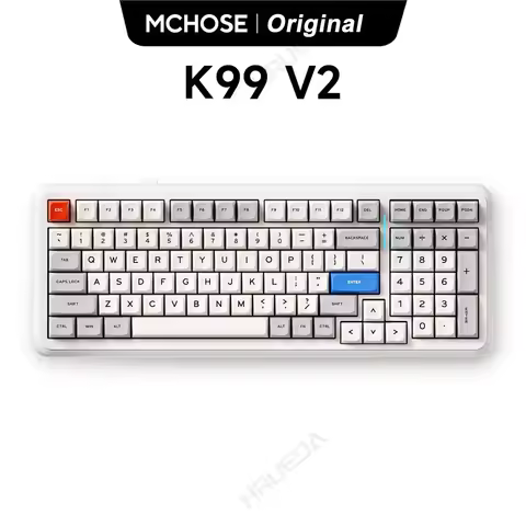 MCHOSE K99 V2 Mechanical Keyboard Tri-Mode Wireless Bluetooth Hot-Swap 98% Layout 8000mAh RGB Gasket
