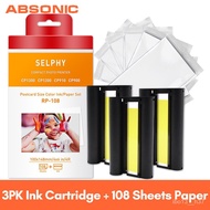 6" Color Ink and Paper Set Compatible for Canon Selphy Photo Printer CP1200 CP1300 CP910 CP900 KP 108IN KP-36IN KP-108IN