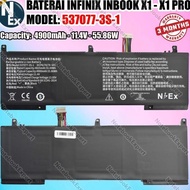 BATERAI LAPTOP INFINIX INBOOK X1 - X1 PRO MODEL: 537077-3S-1 ORIGINAL