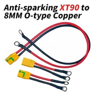 Anti-sparking XT90 to 8MM O-type Copper Nose Terminal Cable XT90S-F/HM/HF to 6MM Lithium Battery Con