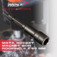 MST Mata Bor Roofing Magnet Hex Nut Socket Kunci Sock Sok Baut Atap Baja Ringan Satuan Ecer Magnetic Nut Setter
