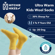 Hitchie A111 Kids Children Thick Cotton Sheep Wool Cashmere Socks Winter Warm Stokin Stocking Tebal 