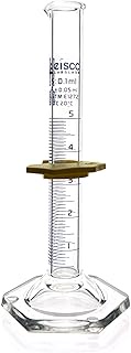 Eisco Labs - Graduated Cylinder, 5mL - ASTM, Class A - Tolerance ±0.05mL - Protective Collar, Hexago