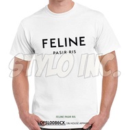 FELINE PASIR RIS Cotton Graphic T-Shirt Gym Meme Funny Singapore Singlish Tee Facebook Tshirt Family