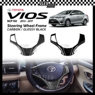 Toyota Vios NCP150 2013 - 2017 Steering Wheel Trim Carbon Fiber Black Interior Accessories 2014 2015