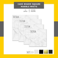 WHITE MARBLE MOTIF CAKE MAT - WHITE CAKE MAT - MARBLE CAKE BOARD CAKE BOARD CAKE MAT