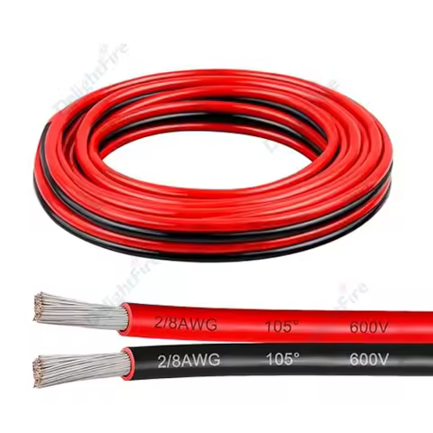 2Pin Heat Resistant Silicone Wire 22/20/18/16/14/12/10AWG Hookup Electrical Wire For Solar Panel Car