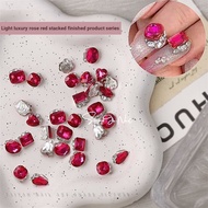 Popular Red Diamond Retro Bordeaux Red Pile Diamond Finished Diamond New Year Red Flashing Cube Suga