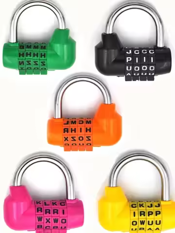 1pc High grade Security Padlock 4 Dial Digit Letter Combination Travel Security Code Lock Diary Pass