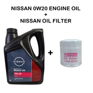 Nissan 0W-20 Motor Oil 0W20 Engine Oil Fully Synthetic SP/CF-6 4L + Nissan Oil Filter 15208-65F0A