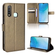 VIVO Y19 Casing Flip Phone Holder Stand VIVO Y19 VIVOY19 Case Wallet PU Leather Back Cover