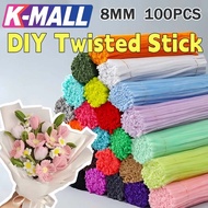 FUZZY WIRE DIY Craft Kit 100Pcs | 8mm High-Density Pipe Cleaners with Tools, Multi-Color Set