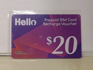 [2023新版] CSL Hello電話儲值卡$20增值/充值券 Prepaid SIM Card Recharge/Top-up Voucher