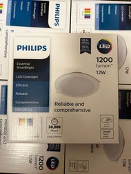 飛利浦 PHILIPS LED 12W 薄裝筒燈   Warm white 3000k 黃光