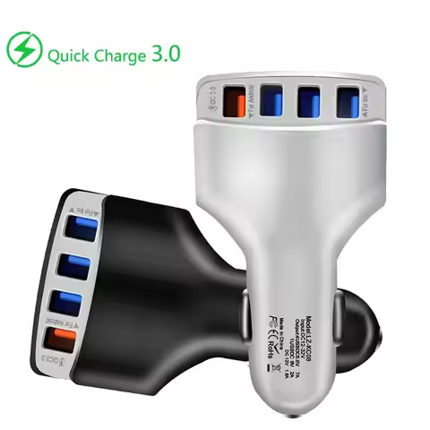 4 Ports 40W Car Charger Quick Charge 3.0 Multi USB Adapter Fast Charging Adapter For iPhone Samsung 
