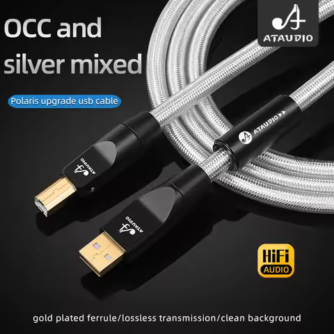 ATAUDIO Hifi USB Cable DAC A-B C-B C-C Digital AB Audio A to B high-end Type A to Type B Hifi usb ot