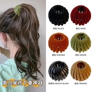 FL10.23 Tie High Ponytail Ball Head Hair Handy Tool Portable Folding Back Head Hair Clip Girl Simple