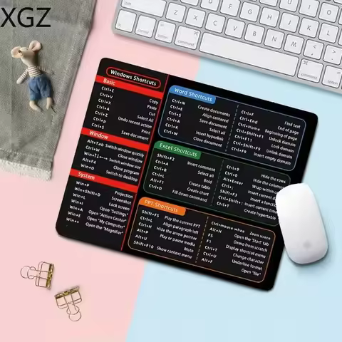small mouse pad Microsoft Word Excel special natural rubber keyboard shortcuts non-slip base mats la