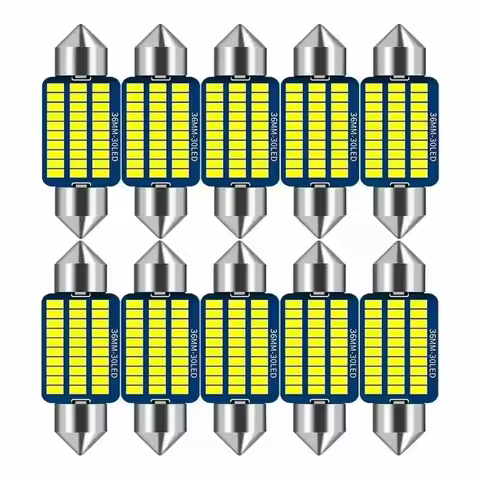 10 Pcs Led Bulb Canbus Festoon Interior Headlight C10w C5w Reading Car Light 31mm 36mm 39mm 41mm No 