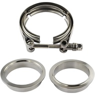 3.0 Inch 3" Stainless Steel Exhaust V Band Clamp Male Female Flange Assembly