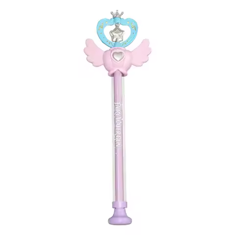 Sparkling Princess Wand Water Heart Decoration Push Spray Spray Water Refillable Water Tank Winged W