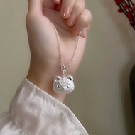 999 Pure Silver Tiger Sterling Silver Necklace Male Female Baby Silver Necklace Zodiac Tiger Benming