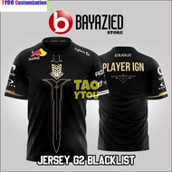 [Free Custom Name & Number] 2026 New G2 BLACKLIST JERSEY LOL GAME Loose, Comfortable And Casual Jers