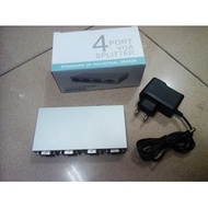 4 Ports VGA SPLITTER 1-4 Port Share Multiple Display Video Source Monitor