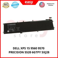 Del XPS 15 9560 9570 PRECISION 5520 6GTPY 5XJ28 97WH  BATTERY REPLACEMENT