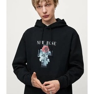 2026 New Style ALL SAINTS Unisex Rise Rose Print Hoodie Ready Stock