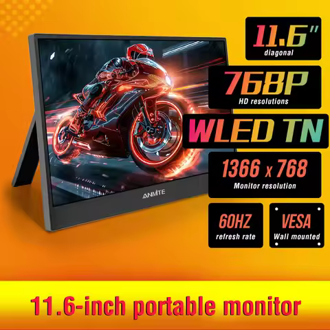 11.6 inch Portable Monitor TN1366*768 Second Game Screen Extended Display for Laptop with Bracket Fo