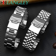 Watch 20mm 22mm Stainless Steel Watch Band for Seiko SKX007 009 Series Replacment Wristband Bracelet