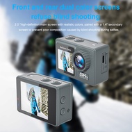 78Fkwrhiabm 5K 4K 60FPS Anti-shake WIFI Action Video Cam Dual Screen Outdoor Cycling Camera 30m Wate
