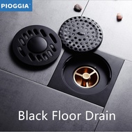 PIOGGIA Black Washing Machine Floor Drain Heavy Duty Cover Home Bathroom Shower Drainer Thickened Wa