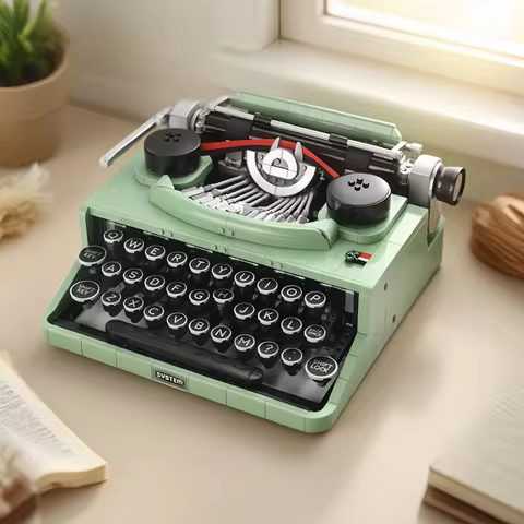 2079PCS Retro Typewriter Building Blocks MOC 21327 Construction Bricks Toys Home Decoration Gift Toy