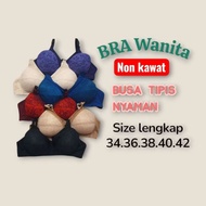 WOMEN'S BROCADE BRA (3/S 6PCS) THIN FOAM UNDERWEAR BRA SIZE 34 36 38 40 42