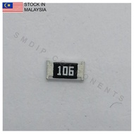 10PCS Taiwan-Grade 10M ±5%, 1206 SMD Resistor (106)