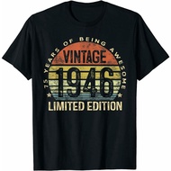 Best Selling 75 Year Old Gifts Vintage 1946 Limited Edition 75Th Birthday T-Shirt Daily Wear