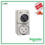 [S56C332GY] Schneider Electric S56 32A Switched Socket 250V 3P IP66 Grey - HSE
