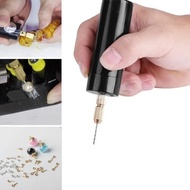 【MT】 Multiple Materials Electric Drill Tool With 3Pcs Drill Bit Hole Puncher For Crafting Resin Horn