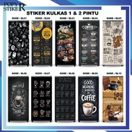 1-DOOR FRIDGE STICKER 2-DOOR FRIDGE STICKER/ WITH COFFEE MOTIF